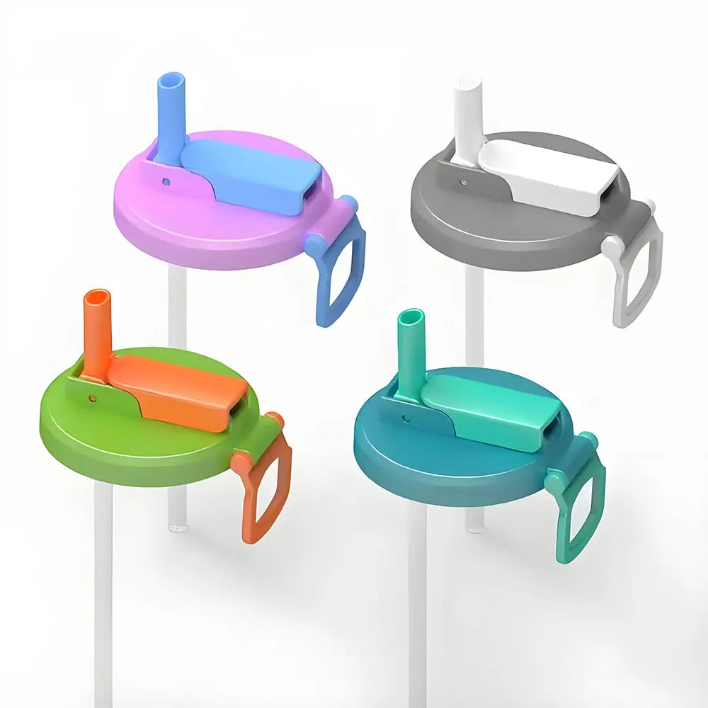 Silicone World Portable Silicone Soda Can Lid With Straw Reusable Sealed Soda Cans Cover For Canned Beverage Beer Juice Drinking