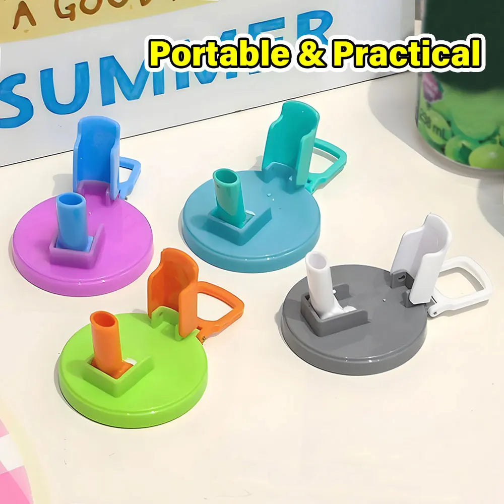 Silicone World Portable Silicone Soda Can Lid With Straw Reusable Sealed Soda Cans Cover For Canned Beverage Beer Juice Drinking