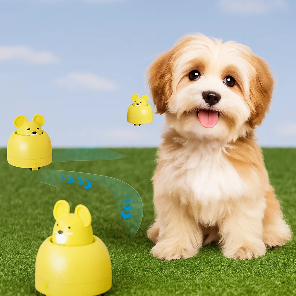 Electric Automatic Cat Teasing Device Smart USB Charging Interactive Cat Toy Plastic Retractable Head Moving Mouse Toy